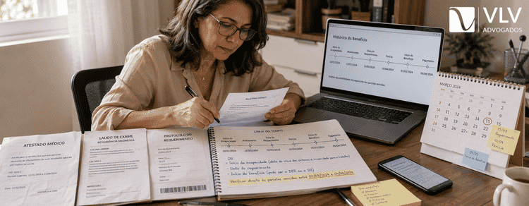 Tempo de espera pela perícia do INSS: quem paga e quando há direito aos atrasados? 3 Organizando datas para identificar desde quando o benefício do INSS era devido.