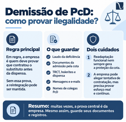 Como provar que a demissão do PcD foi ilegal?