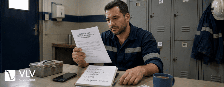 Trabalhador preocupado com estabilidade provisória