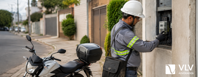 imagem de um eletricista que utiliza moto para trabalho
