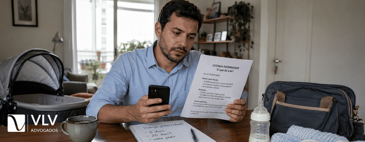 Pai conferindo direito a licença-paternidade