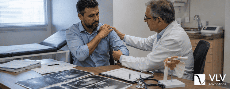 Vai passar por perícia judicial por doença ocupacional? Entenda o processo e como se preparar 1 Imagem representando perícia judicial em caso de doença ocupacional.