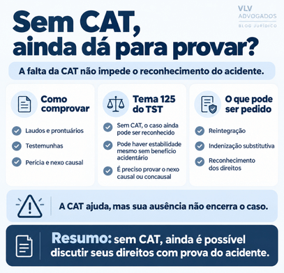 Quem deve comprovar o acidente de trabalho? Entenda 2 A falta da CAT impede a comprovação do acidente?