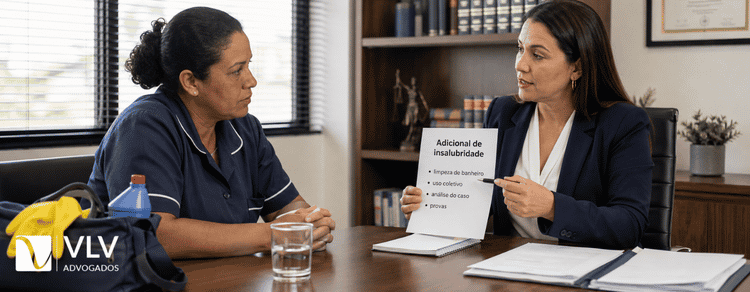 Advogada auxiliando funcionária com direito ao adicional de insalubridade