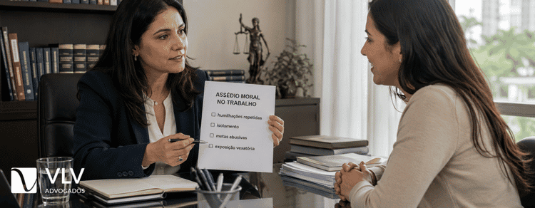 O que configura assédio moral no trabalho? Saiba distinguir 2 Advogada explicando o que configura assédio moral no trabalho
