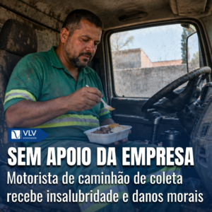 motorista em caminhão de coleta