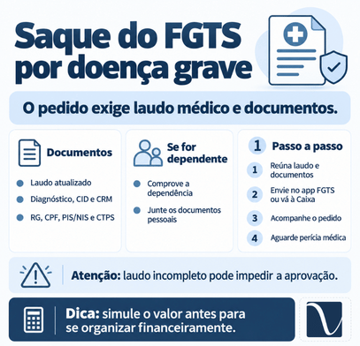 Doenças que permitem o saque do FGTS: lista atualizada 2 Informativo sobre como solicitar o saque do FGTS por doença grave