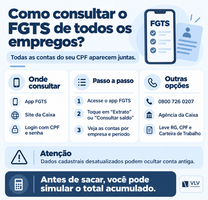 Informativo sobre como consultar o FGTS 