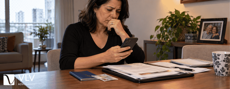 Como consultar e sacar o FGTS de falecido? 1 Mulher pesquisando como consultar e sacar o FGTS de falecido