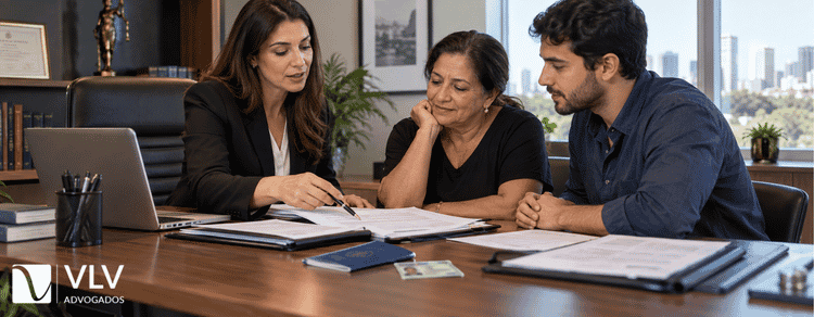 Como consultar e sacar o FGTS de falecido? 3 Família entendendo como consultar e sacar o FGTS de falecido com advogada