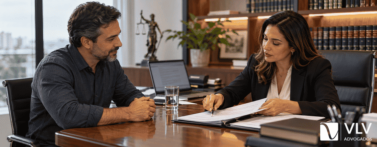 Advogada explicando diferença entre publicação e intimação