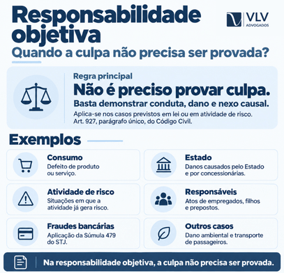 O que é responsabilidade objetiva e quais são os exemplos?