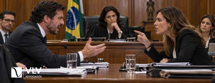 Justiça reconhece lawfare de gênero na guarda compartilhada 1 imagem representando ligitio em lawfare de gênero em tribunal