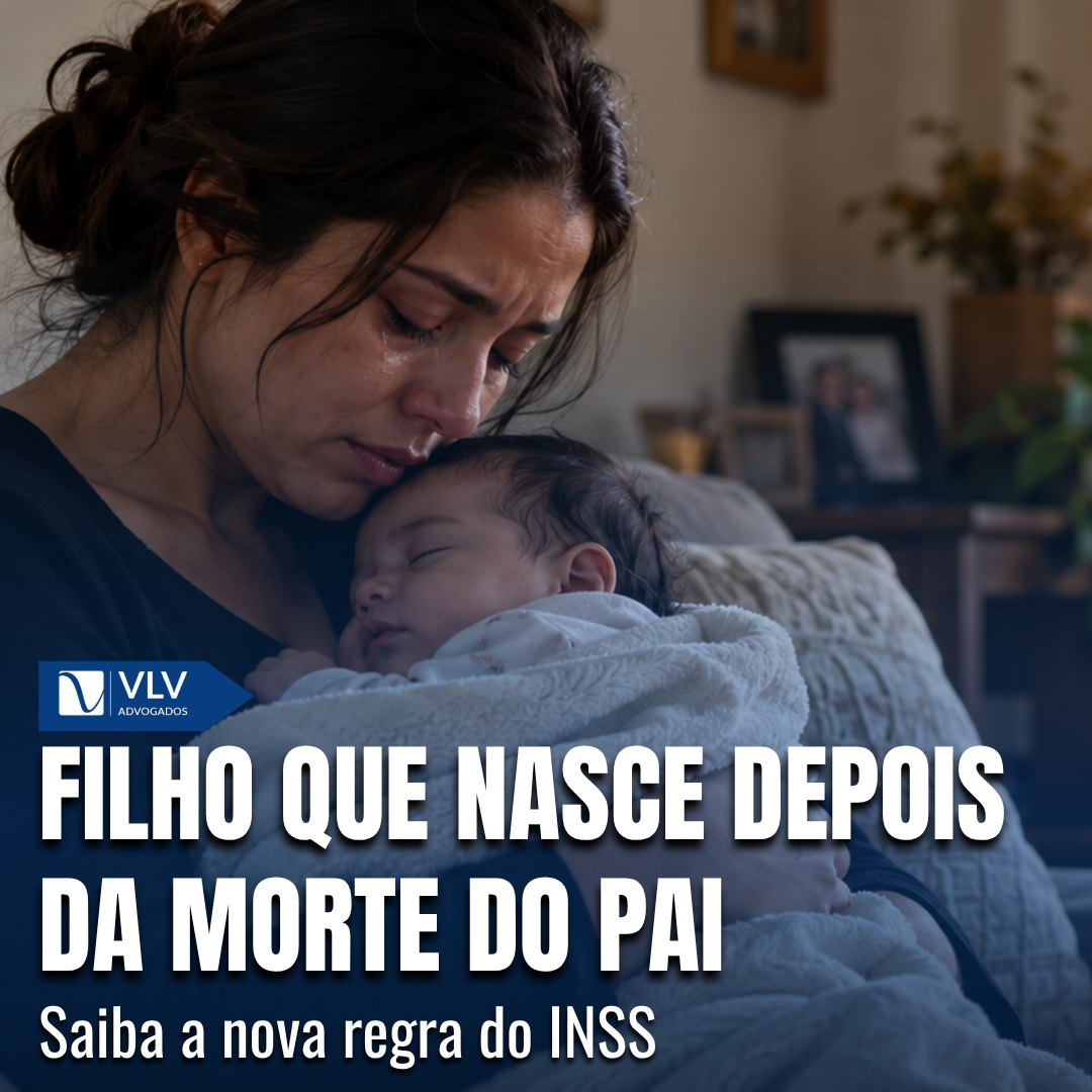 imagem representando filho que nasce depois da morte do pai