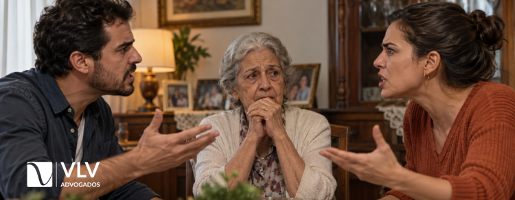 Irmão não ajuda a cuidar dos pais idosos? O que a lei diz 1 imagem representando irmãos discutindo por pais idosos